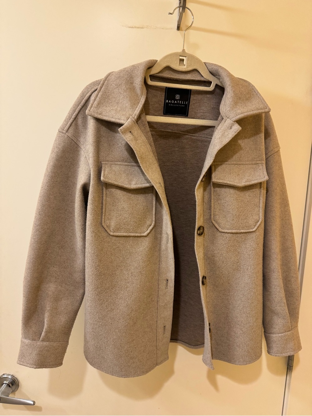 bagatelle Beige Taupe Overshirt Jacket